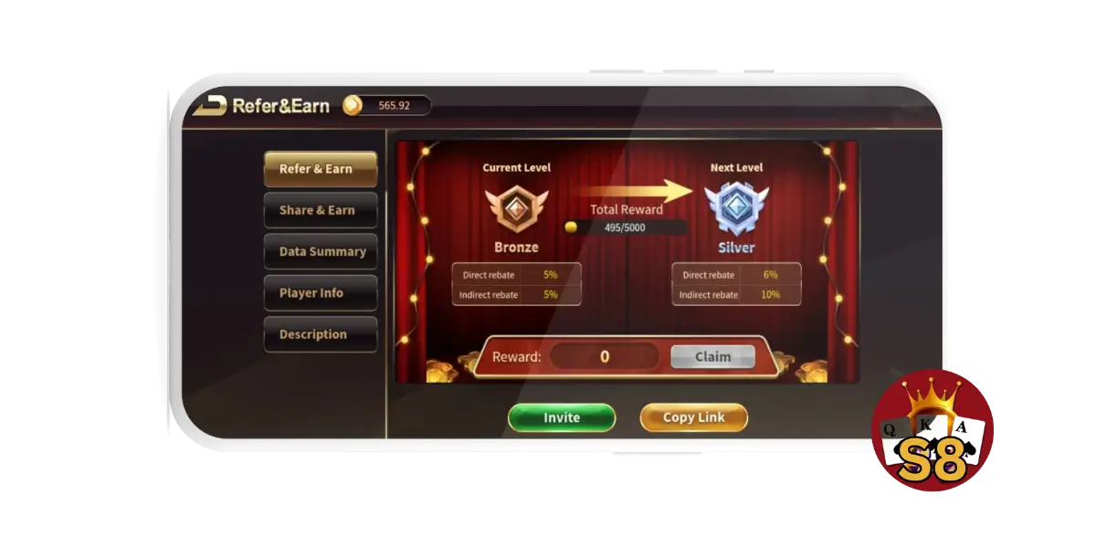S8 Game Refer And Earn